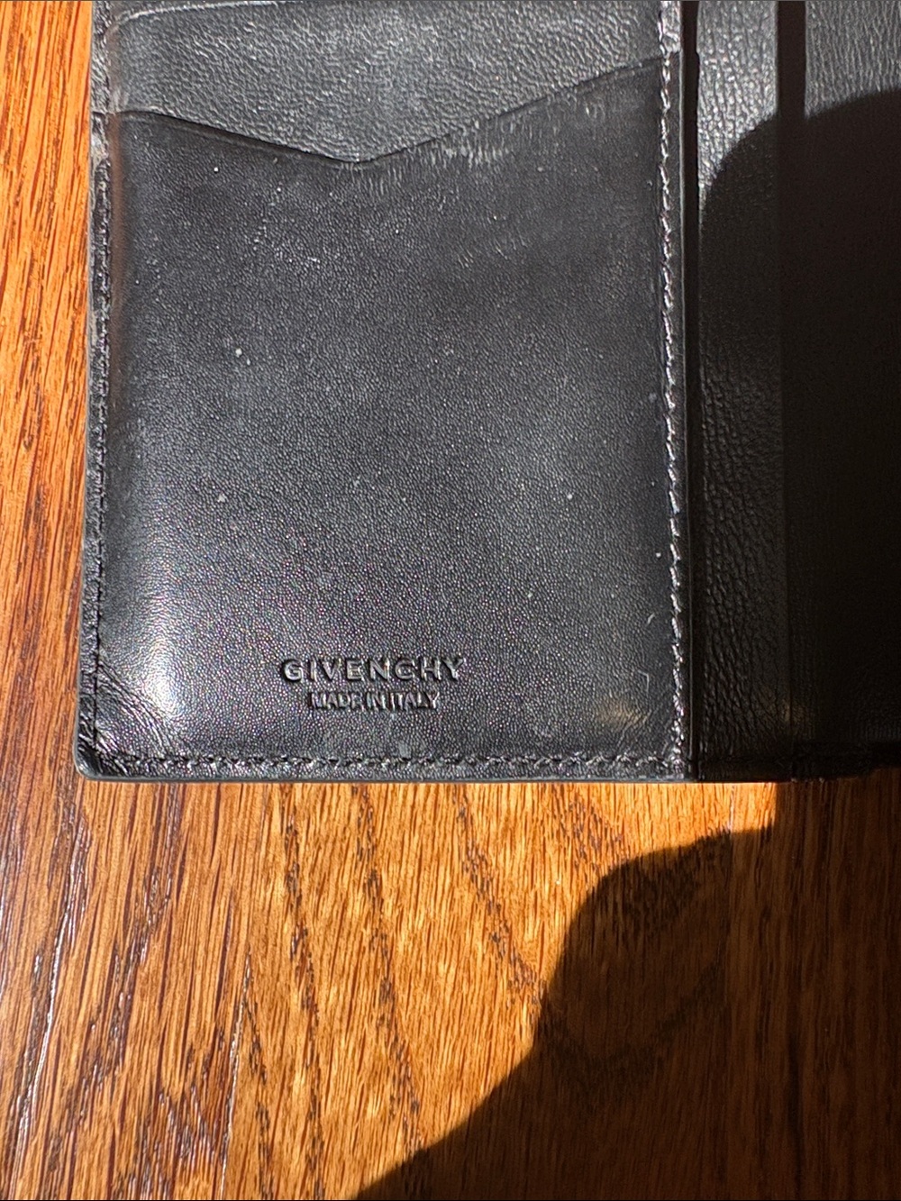 Givenchy Black Leather Wallet with Silver Double-G Logo - Picture 12 of 15